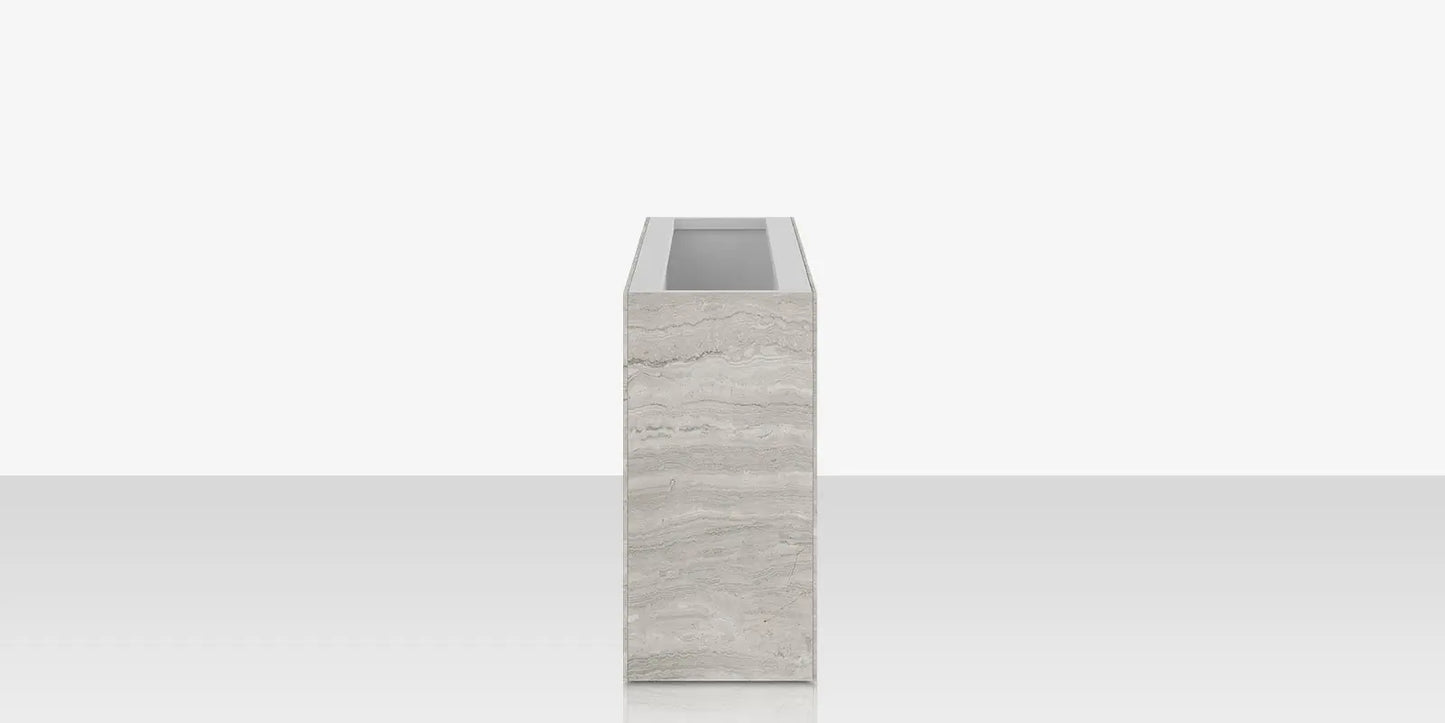 Porcelain Planter - 48" x 12" x 24" - Cuarzo Reno by DecoScape (6003-785-PCR)