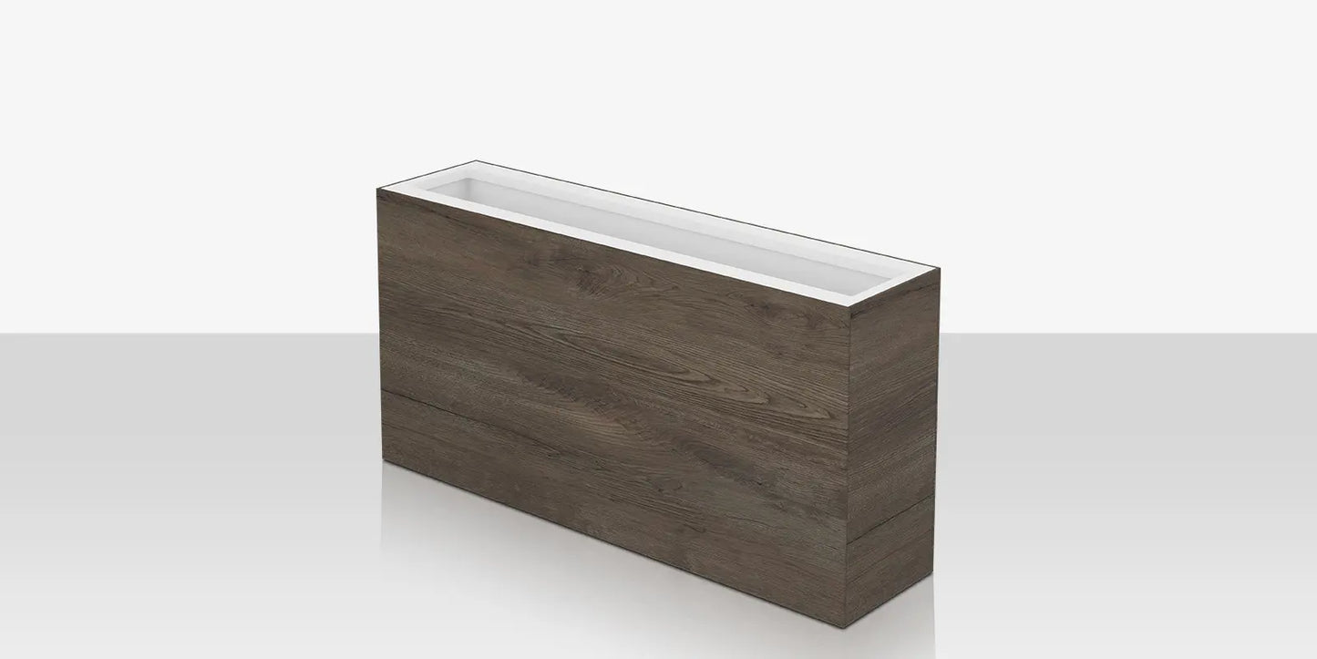 Porcelain Planter - 48" x 12" x 24" - Jungla Teca by DecoScape (6003-785-PJT)