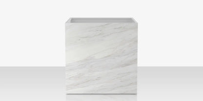 Porcelain Planter - 48" x 48" x 48" - Calacata by DecoScape (6003-786-PCC)