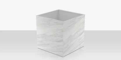 Porcelain Planter - 48" x 48" x 48" - Calacata by DecoScape (6003-786-PCC)