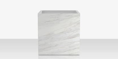 Porcelain Planter - 48" x 48" x 48" - Calacata by DecoScape (6003-786-PCC)