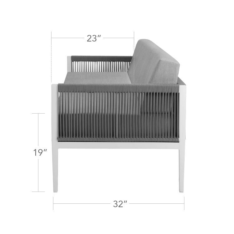 Skye Sofa - Kessler Silver Frame / Gray by DecoScape (3303-103-KES-GRY)