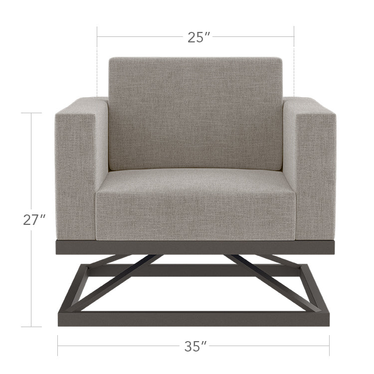 South Beach Swivel Club Chair by DecoScape (3201-106)