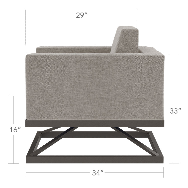 South Beach Swivel Club Chair by DecoScape (3201-106)