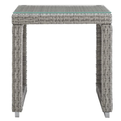 Aura 3 Piece Outdoor Patio Wicker Rattan Set (Gray / Gray) by Modway Conversation Set Modway 
