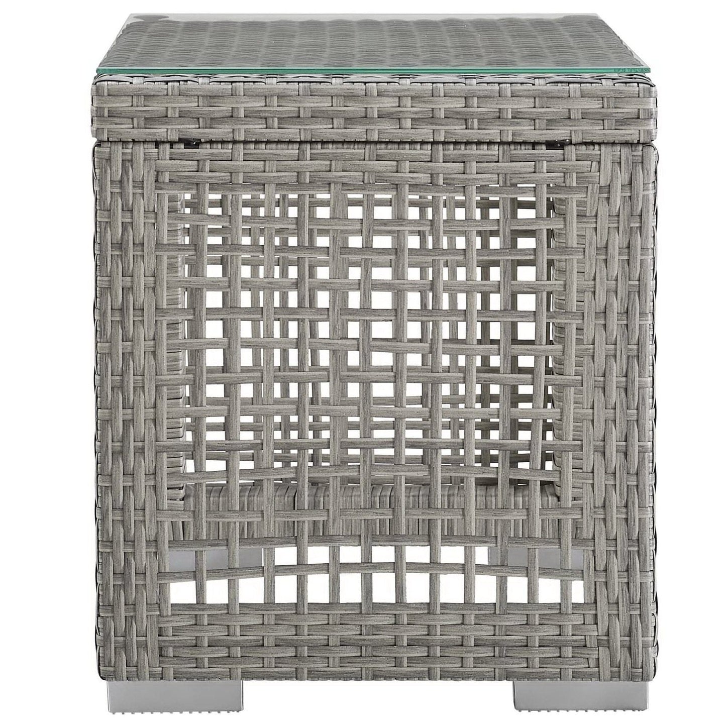 Aura 3 Piece Outdoor Patio Wicker Rattan Set (Gray / Gray) by Modway Conversation Set Modway 
