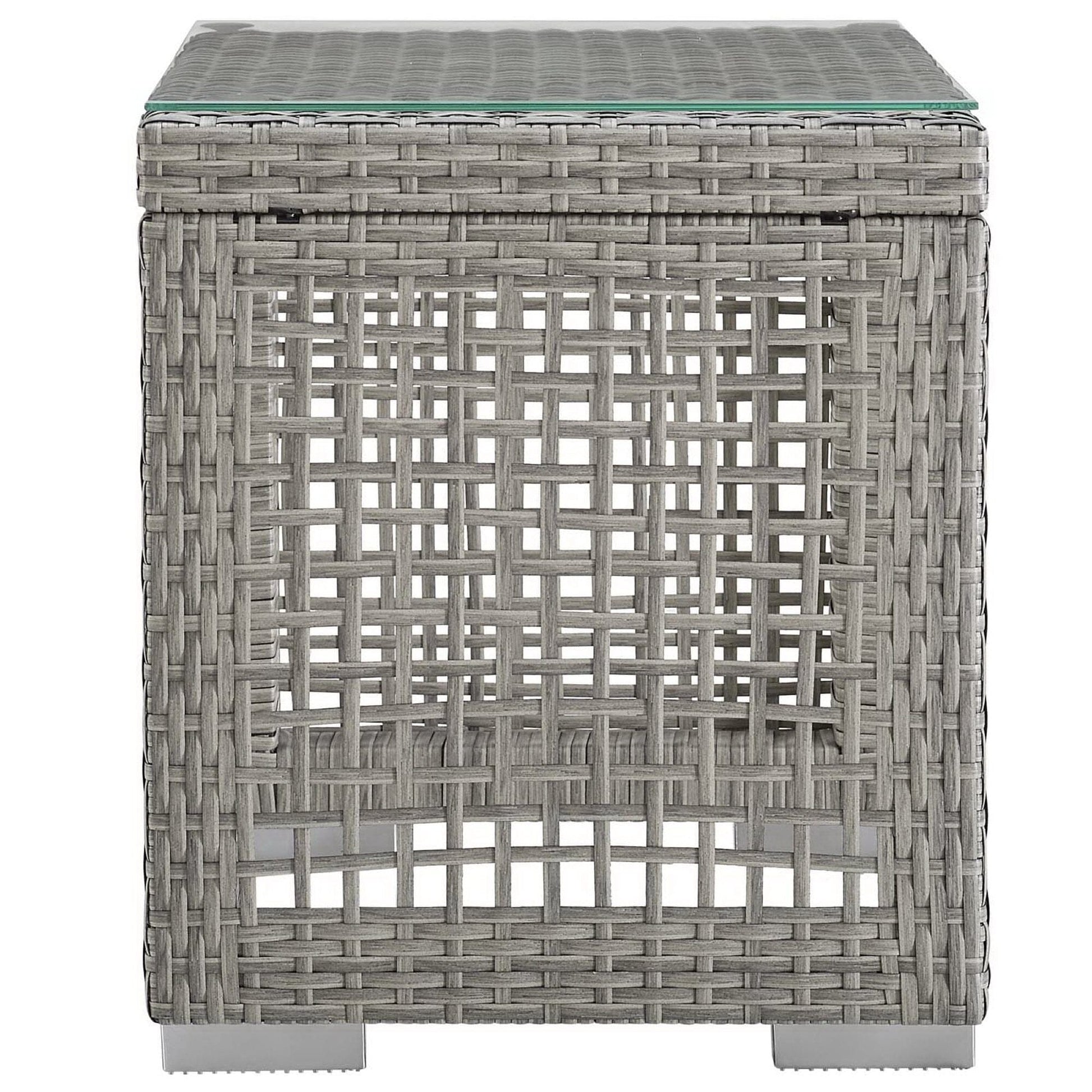 Aura 3 Piece Outdoor Patio Wicker Rattan Set (Gray / Gray) by Modway Conversation Set Modway 
