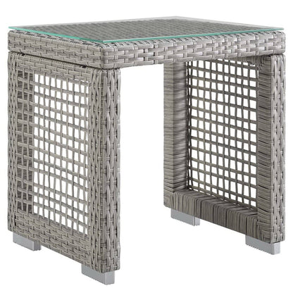 Aura 3 Piece Outdoor Patio Wicker Rattan Set (Gray / Navy) by Modway Outdoor Patio Seating Set Modway 