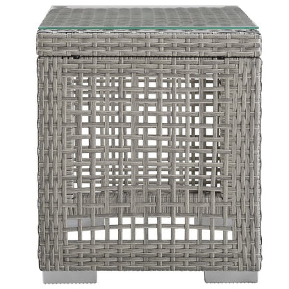 Aura 3 Piece Outdoor Patio Wicker Rattan Set (Gray / White) by Modway Conversation Set Modway 