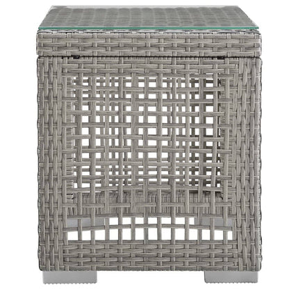 Aura 3 Piece Outdoor Patio Wicker Rattan Set (Gray / White) by Modway Outdoor Seating Set Modway 