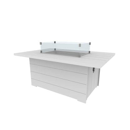 Aura 53" Rectangular Fire Table by Seaside Casual Outdoor Fire Table Seaside Casual Furniture Black 