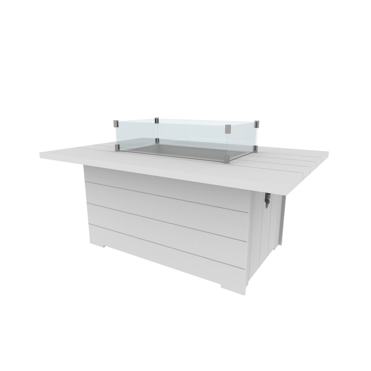 Aura 53" Rectangular Fire Table by Seaside Casual Outdoor Fire Table Seaside Casual Furniture Heathered-Dune 