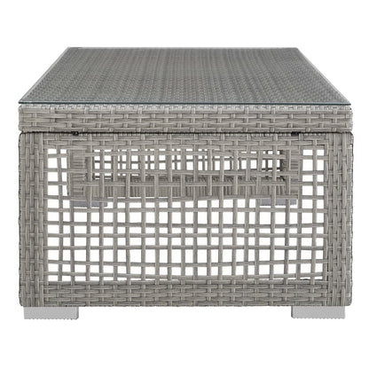 Aura Outdoor Patio Rattan Coffee Table (Gray) by Modway Coffee Table Modway 