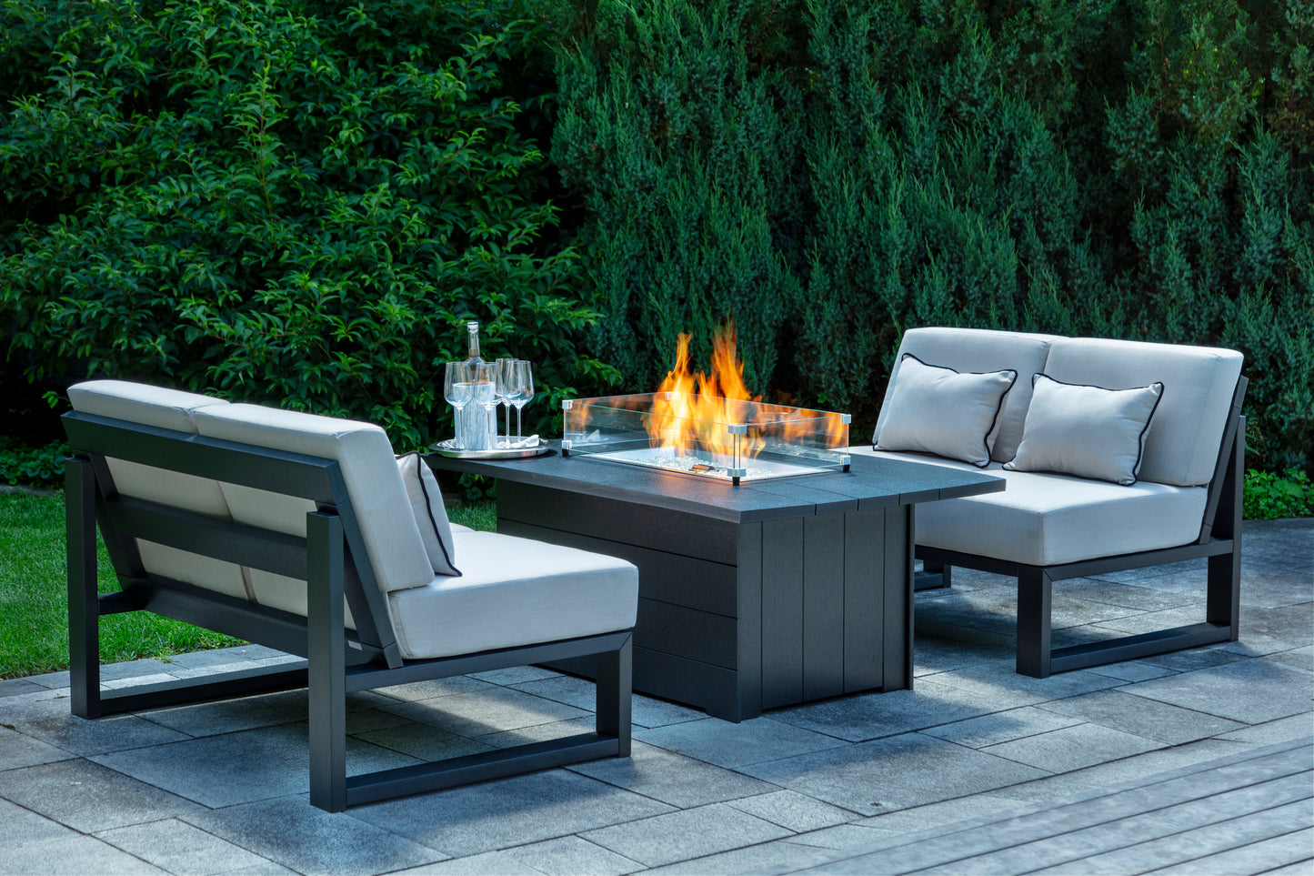 Aura 53" Rectangular Fire Table by Seaside Casual