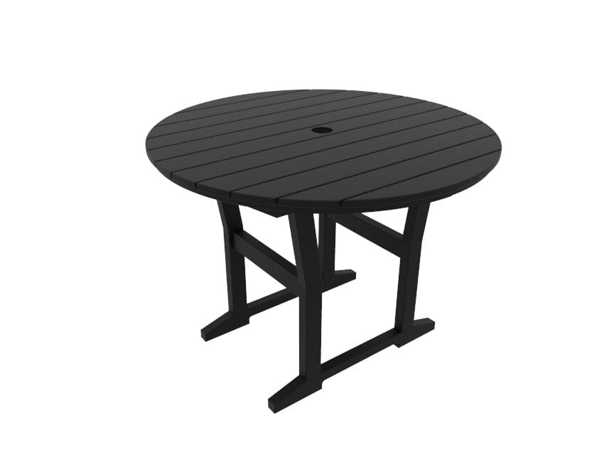 Coastline Café Round Dining Table by Seaside Casual Outdoor Dining Table Seaside Casual Furniture Black 