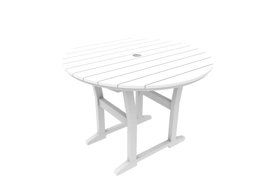 Coastline Café Round Dining Table by Seaside Casual Outdoor Dining Table Seaside Casual Furniture Heathered-Smoke 