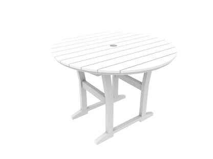 Coastline Café Round Dining Table by Seaside Casual Outdoor Dining Table Seaside Casual Furniture Heathered-Teak 