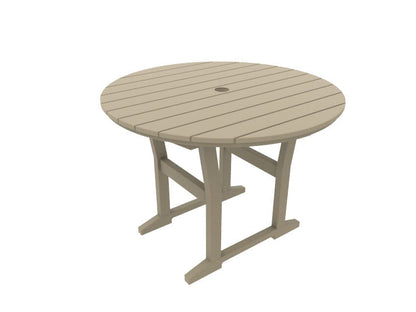Coastline Café Round Dining Table by Seaside Casual Outdoor Dining Table Seaside Casual Furniture Natural 