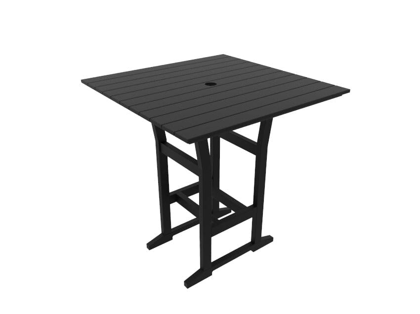 Coastline Café Square Bar Table by Seaside Casual Outdoor Bar Table Seaside Casual Furniture Black 