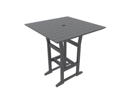 Coastline Café Square Bar Table by Seaside Casual Outdoor Bar Table Seaside Casual Furniture Charcoal 