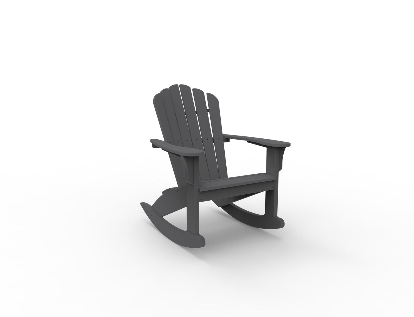 Coastline Harbor View Adirondack Rocker by Seaside Casual Outdoor Rocking Chair Seaside Casual Furniture Charcoal No - Fitted Cushion 