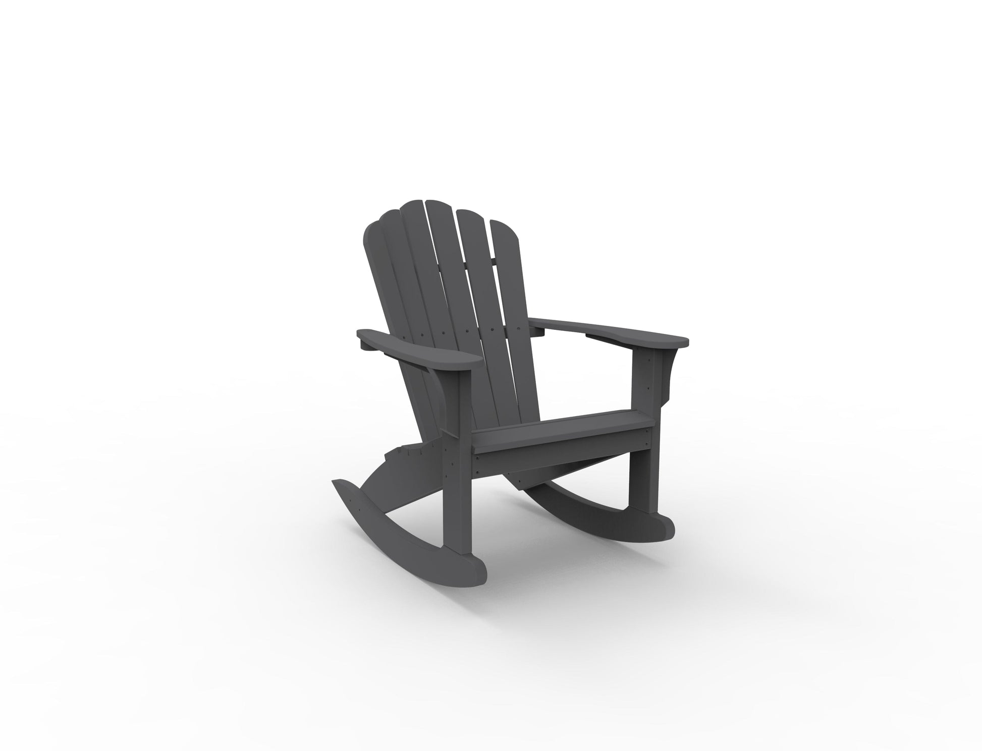 Coastline Harbor View Adirondack Rocker by Seaside Casual Outdoor Rocking Chair Seaside Casual Furniture Charcoal No - Fitted Cushion 