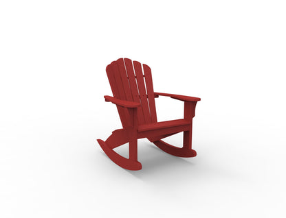Coastline Harbor View Adirondack Rocker by Seaside Casual Outdoor Rocking Chair Seaside Casual Furniture Cherry No - Fitted Cushion 