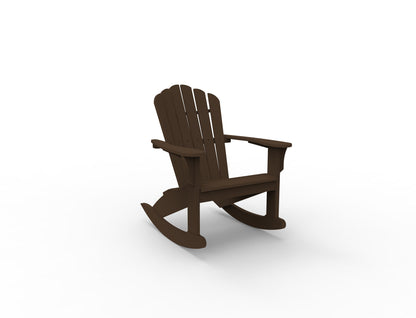 Coastline Harbor View Adirondack Rocker by Seaside Casual Outdoor Rocking Chair Seaside Casual Furniture Chestnut No - Fitted Cushion 