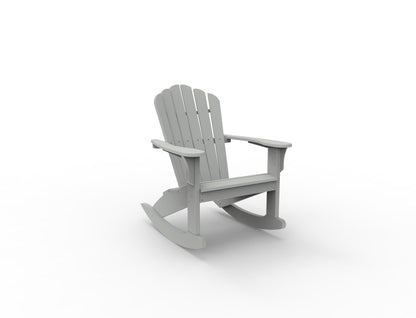 Coastline Harbor View Adirondack Rocker by Seaside Casual Outdoor Rocking Chair Seaside Casual Furniture Gray No - Fitted Cushion 