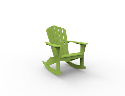 Coastline Harbor View Adirondack Rocker by Seaside Casual Outdoor Rocking Chair Seaside Casual Furniture Leaf No - Fitted Cushion 