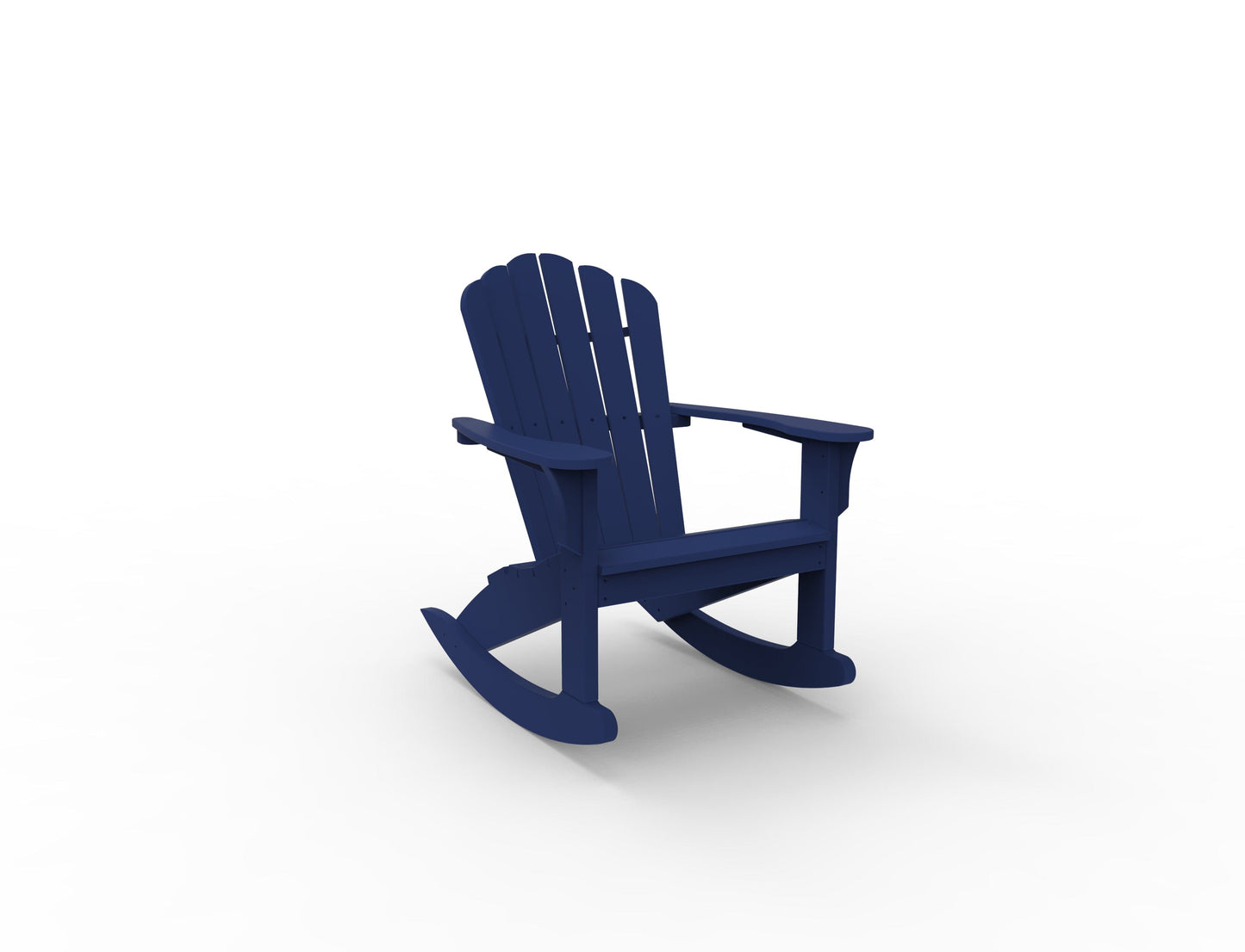 Coastline Harbor View Adirondack Rocker by Seaside Casual Outdoor Rocking Chair Seaside Casual Furniture Navy No - Fitted Cushion 