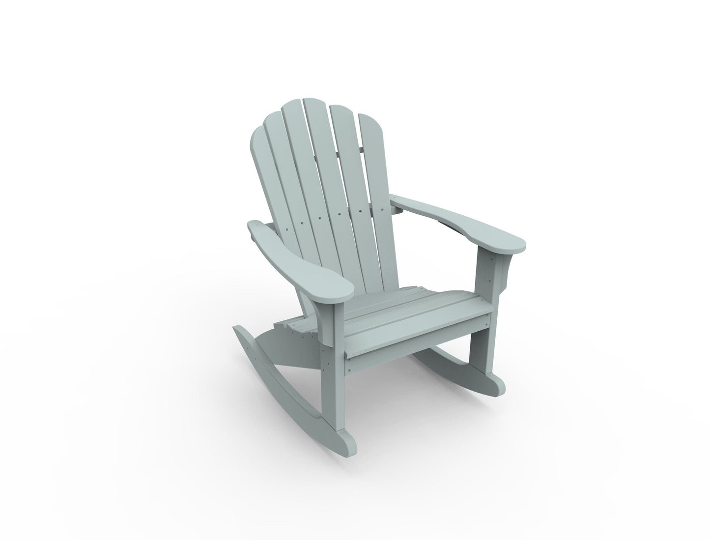 Coastline Harbor View Adirondack Rocker by Seaside Casual Outdoor Rocking Chair Seaside Casual Furniture Sage No - Fitted Cushion 