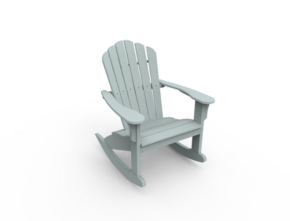 Coastline Harbor View Adirondack Rocker by Seaside Casual Outdoor Rocking Chair Seaside Casual Furniture Sage No - Fitted Cushion 