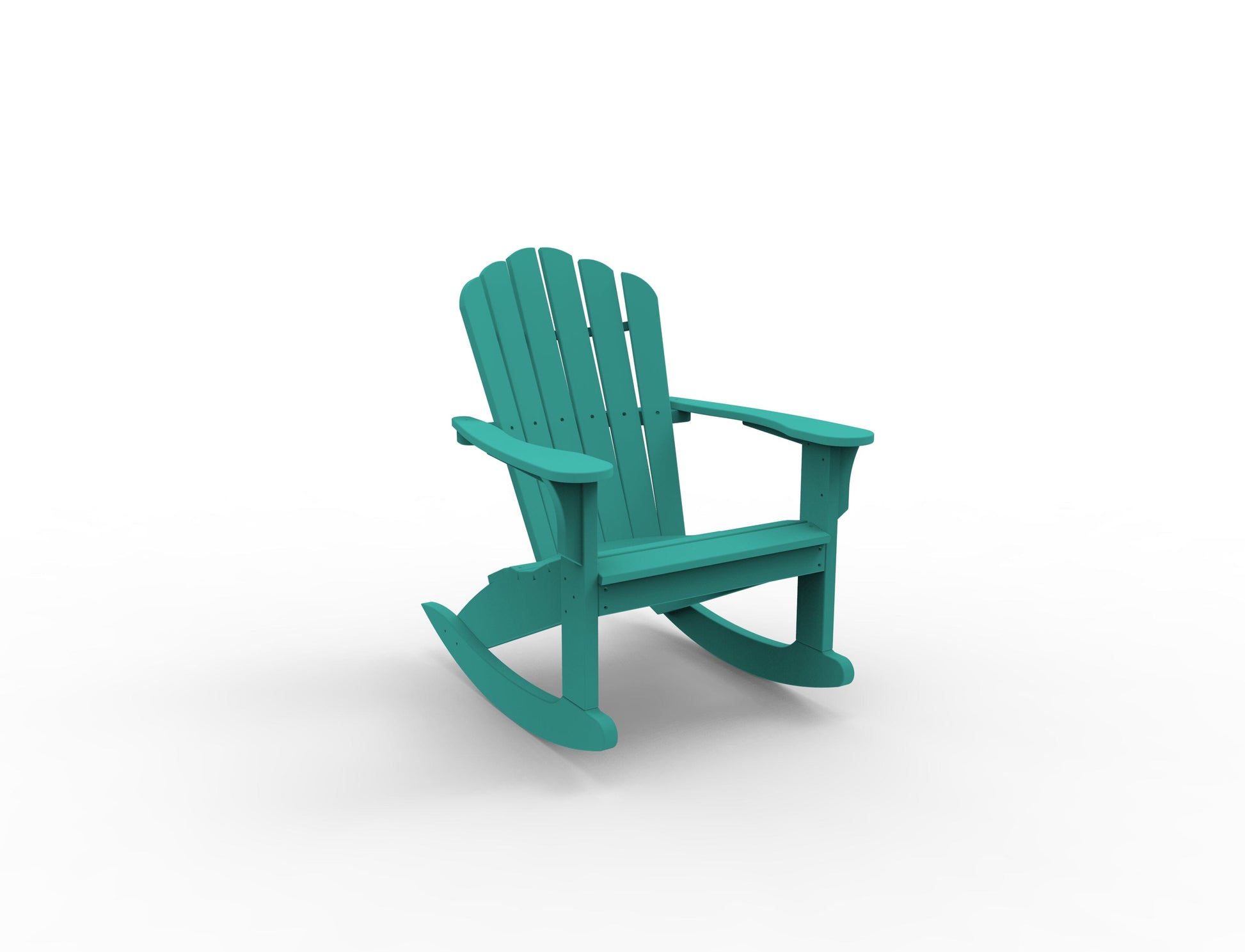 Coastline Harbor View Adirondack Rocker by Seaside Casual Outdoor Rocking Chair Seaside Casual Furniture Teal No - Fitted Cushion 
