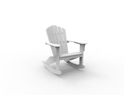 Coastline Harbor View Adirondack Rocker by Seaside Casual Outdoor Rocking Chair Seaside Casual Furniture White No - Fitted Cushion 