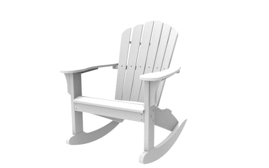 Coastline Harbor View Adirondack Rocker by Seaside Casual Outdoor Rocking Chair Seaside Casual Furniture White Yes - Fitted Cushion 
