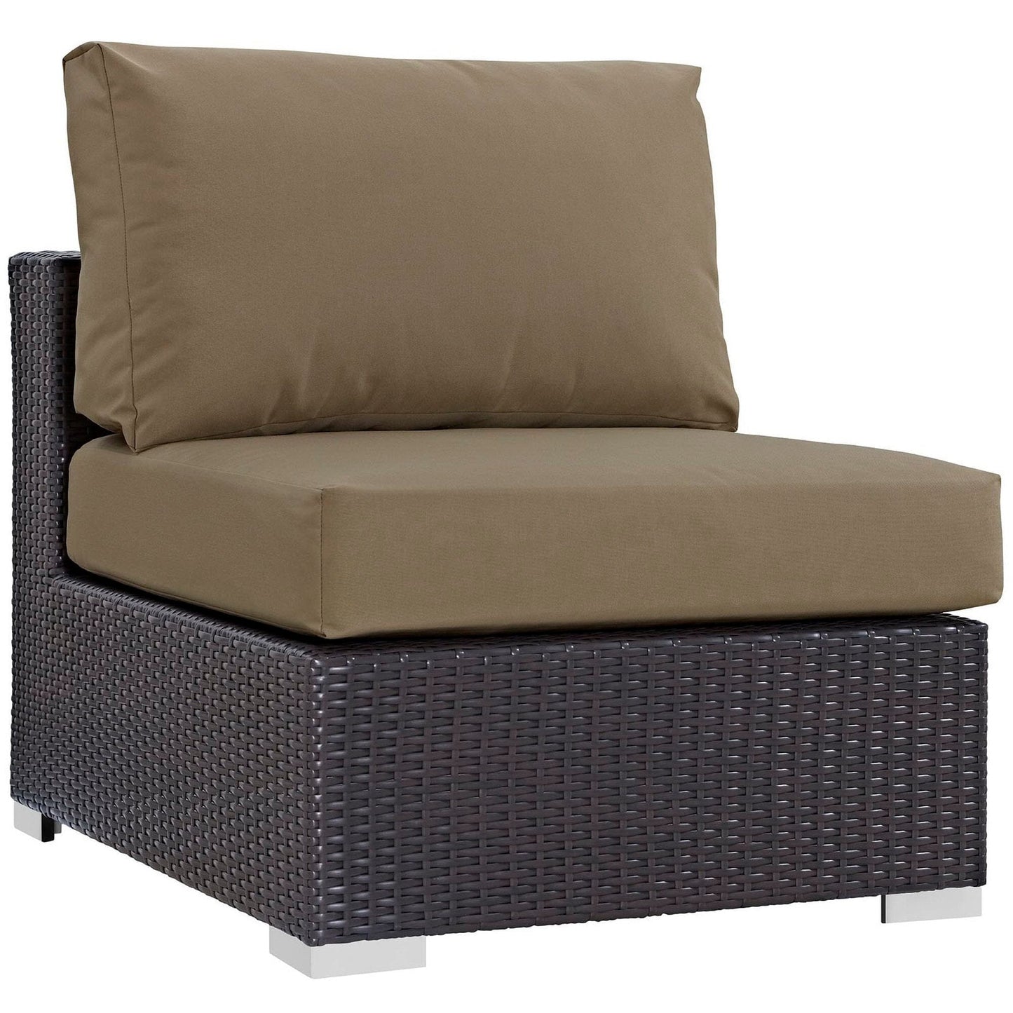 Convene 10 Piece Outdoor Patio Sectional Set in Espresso Mocha by Modway (EEI-2169) Sectional Set Modway 