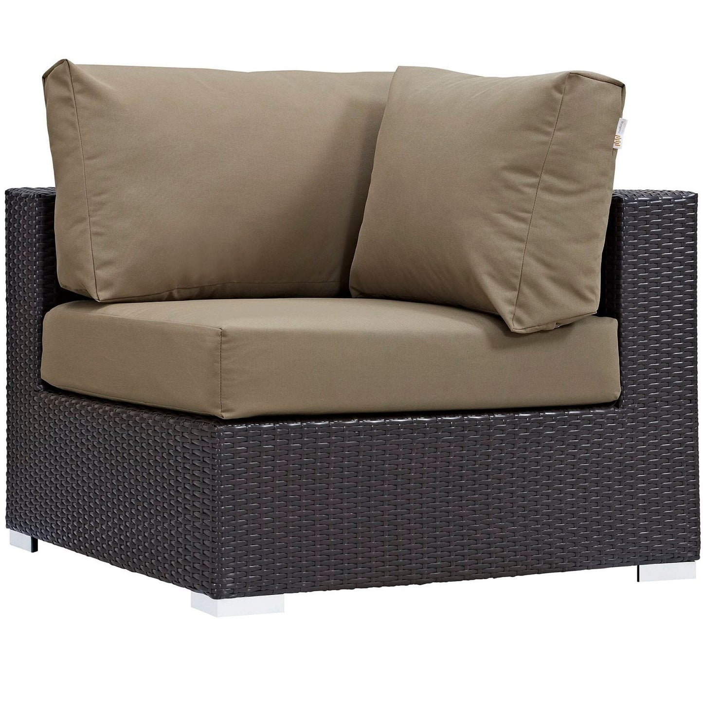 Convene 10 Piece Outdoor Patio Sectional Set in Espresso Mocha by Modway (EEI-2169) Sectional Set Modway 