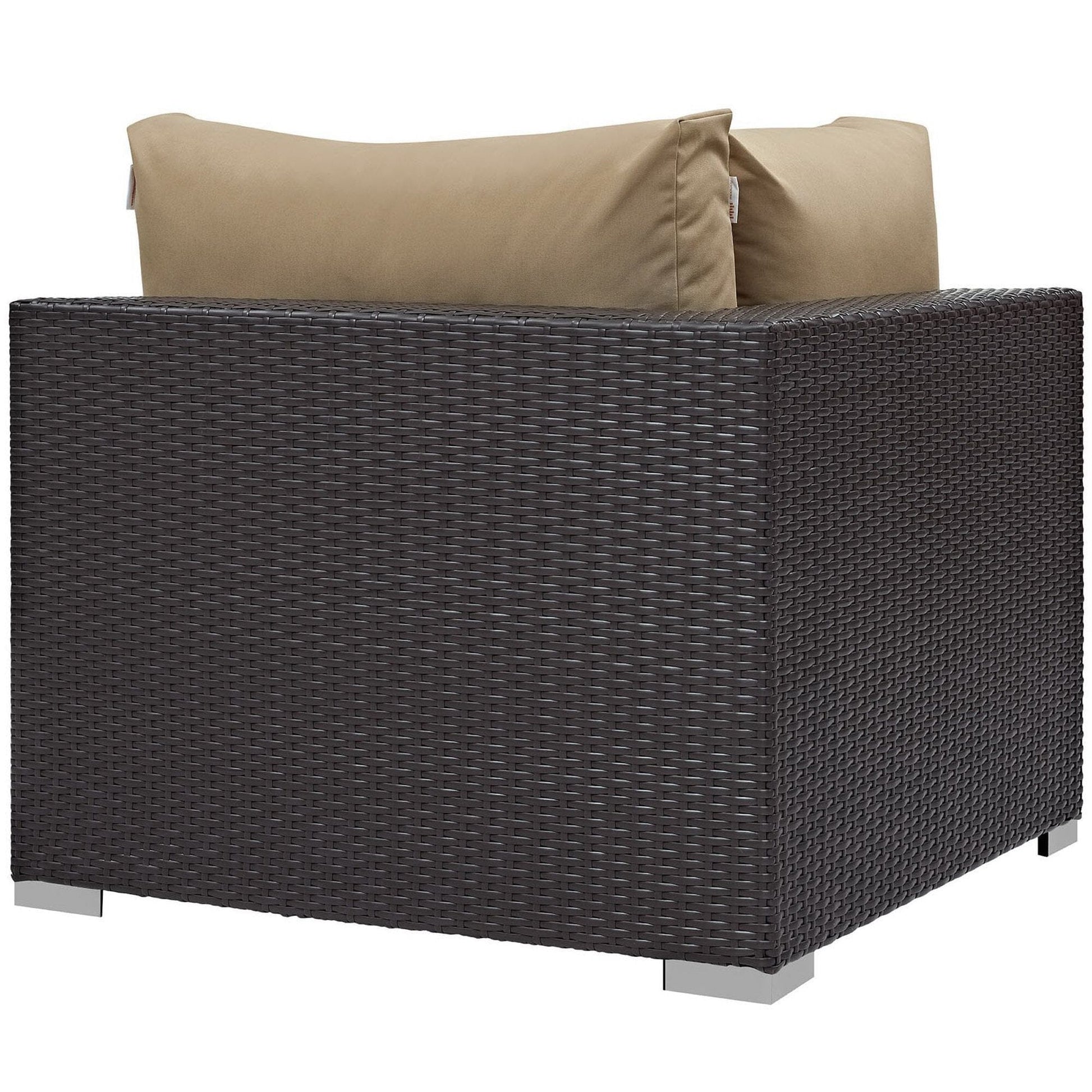 Convene 10 Piece Outdoor Patio Sectional Set in Espresso Mocha by Modway (EEI-2169) Sectional Set Modway 