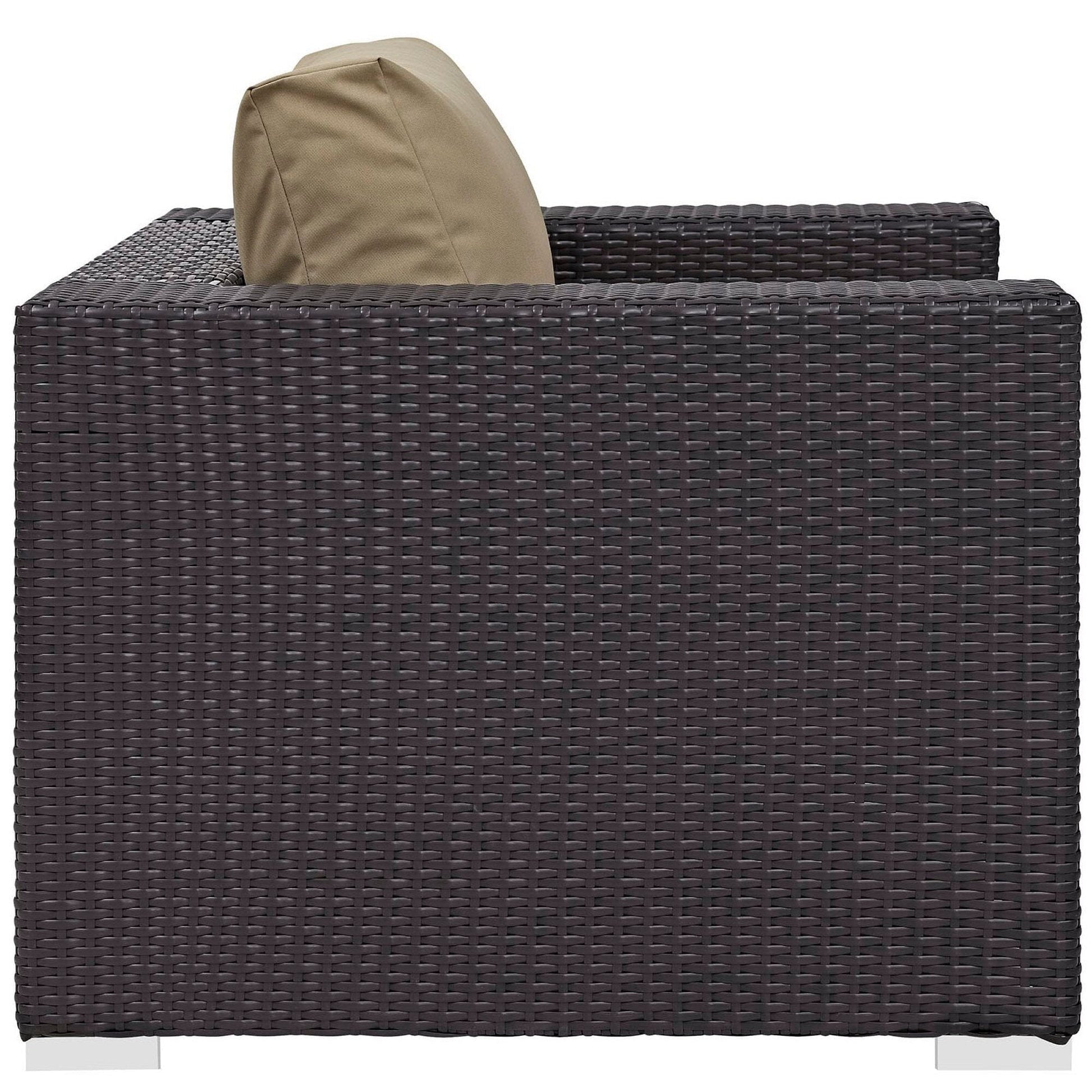 Convene 10 Piece Outdoor Patio Sectional Set in Espresso Mocha by Modway (EEI-2169) Sectional Set Modway 