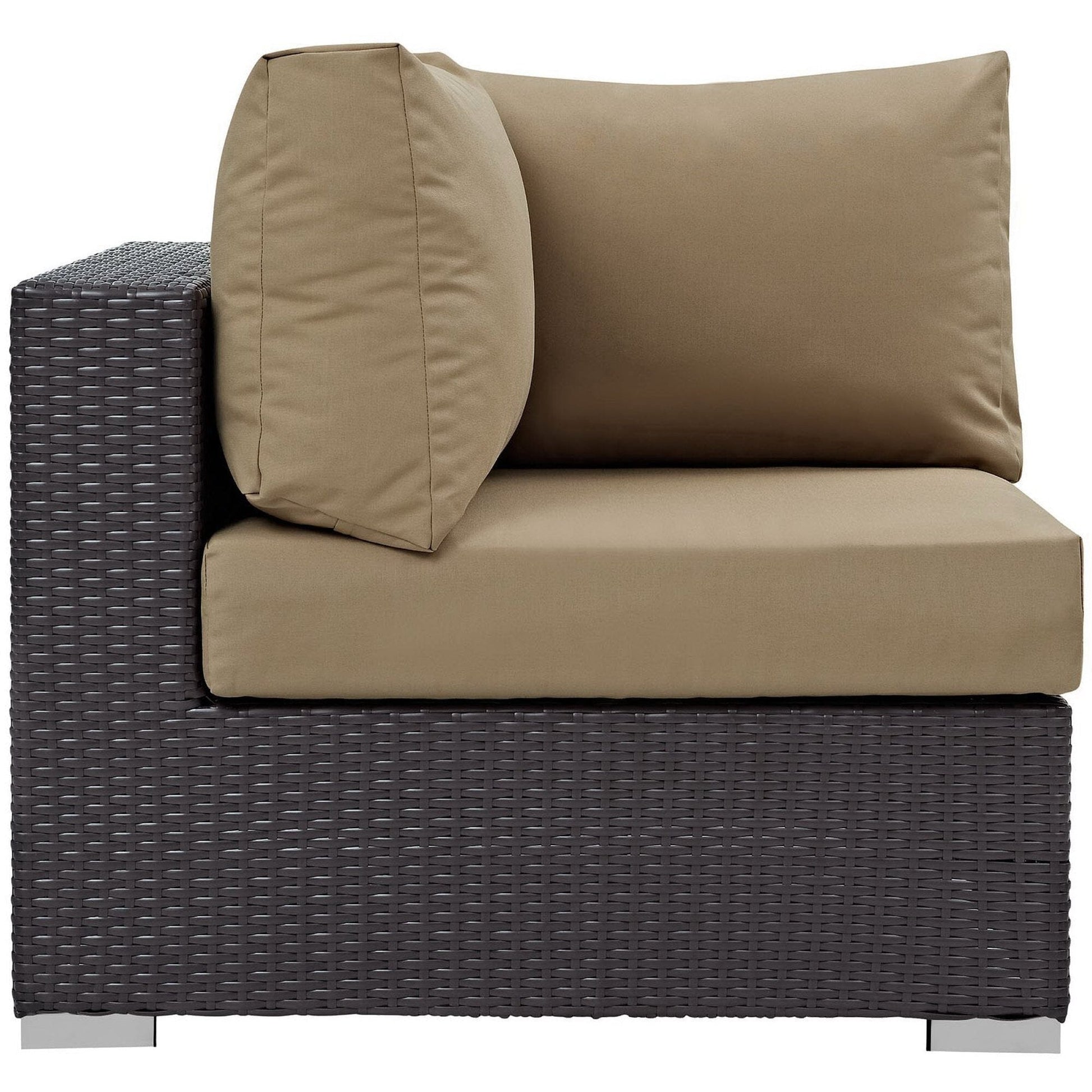 Convene 10 Piece Outdoor Patio Sectional Set in Espresso Mocha by Modway (EEI-2169) Sectional Set Modway 