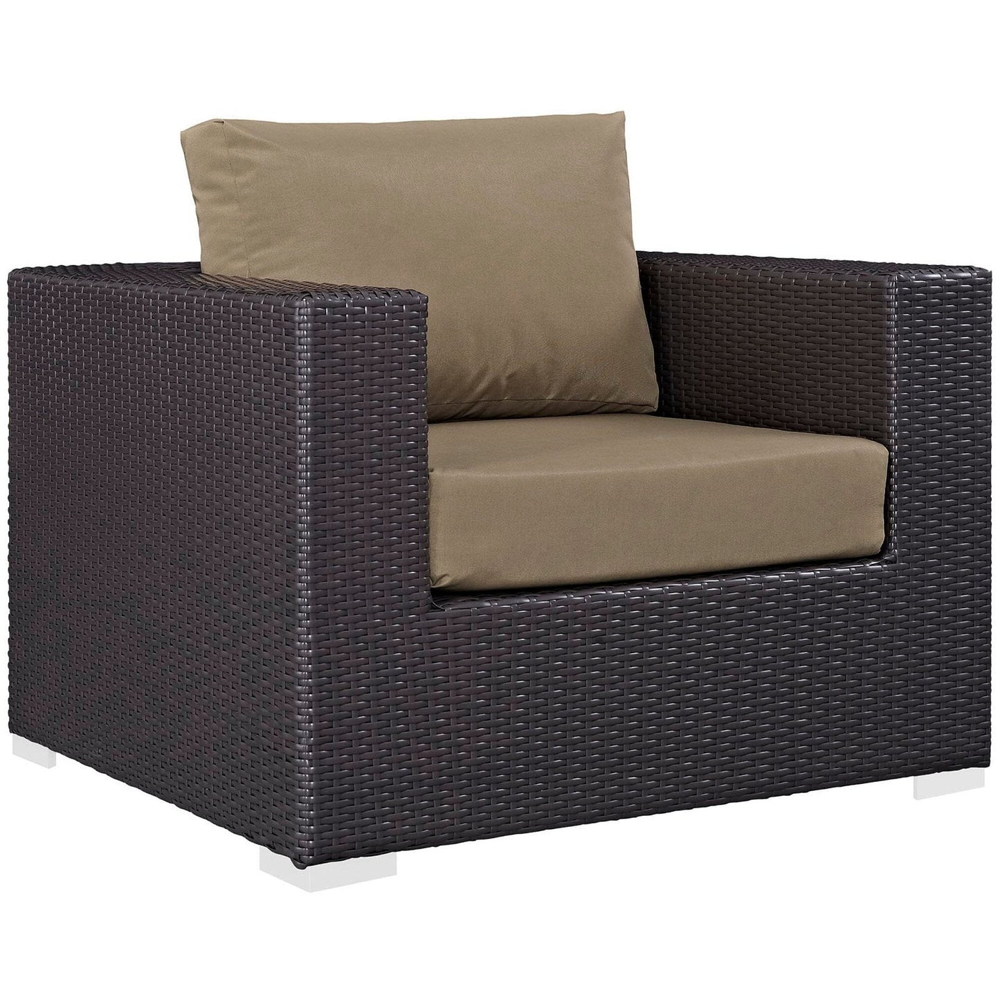 Convene 10 Piece Outdoor Patio Sectional Set in Espresso Mocha by Modway (EEI-2169) Sectional Set Modway 