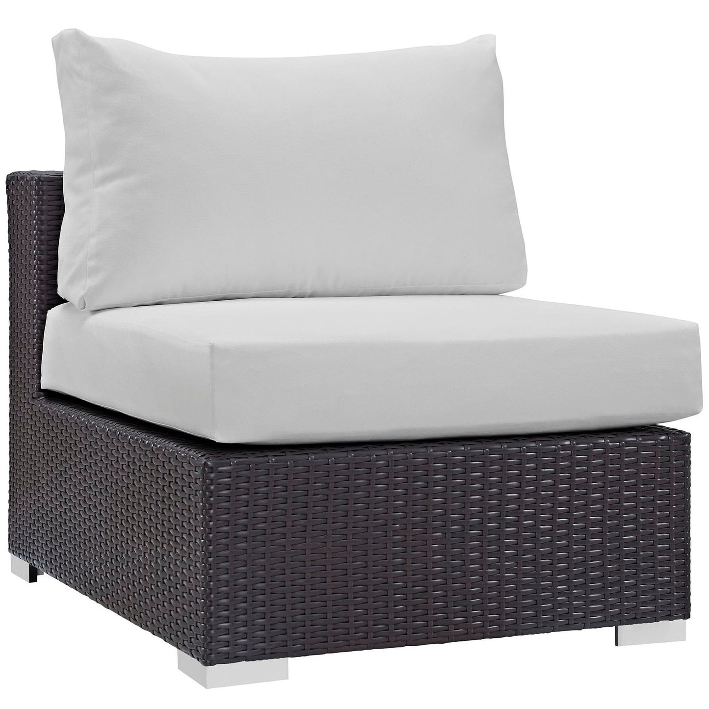 Convene 10 Piece Outdoor Patio Sectional Set in Espresso White by Modway (EEI-2169) Sectional Set Modway 