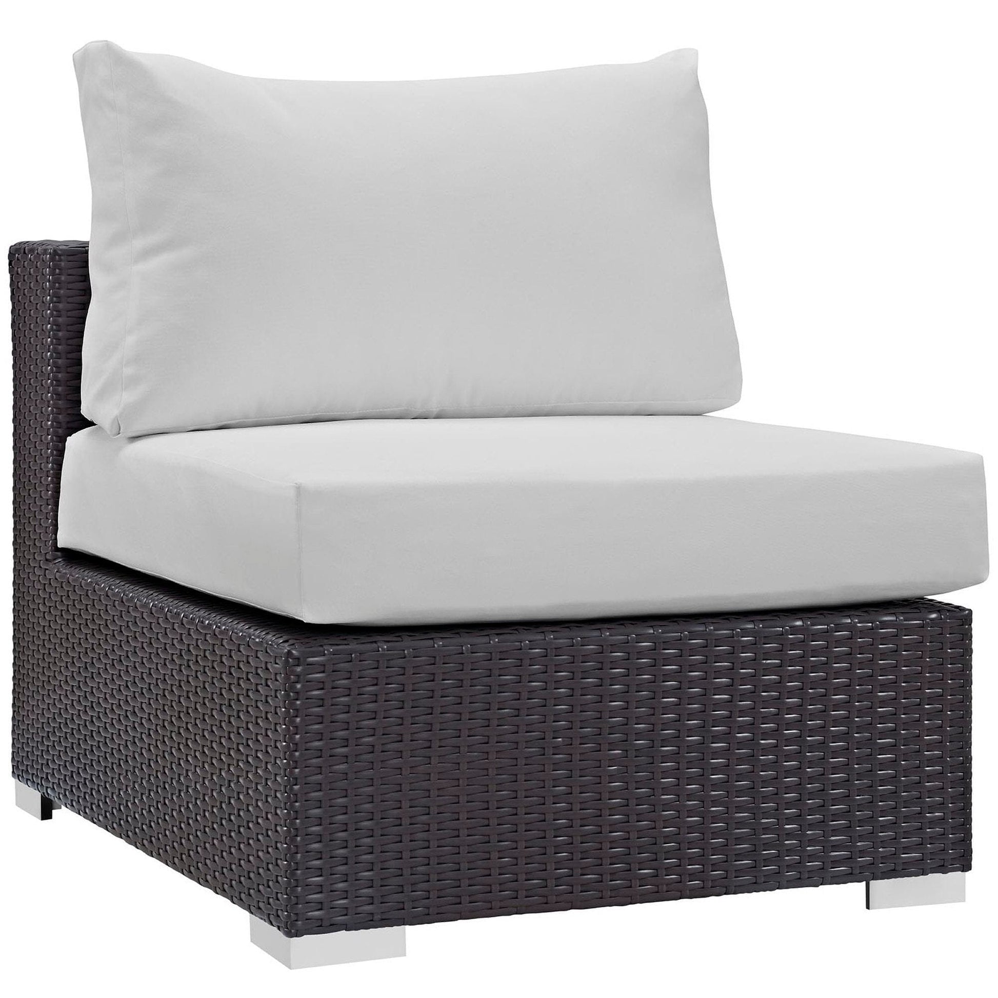 Convene 10 Piece Outdoor Patio Sectional Set in Espresso White by Modway (EEI-2169) Sectional Set Modway 