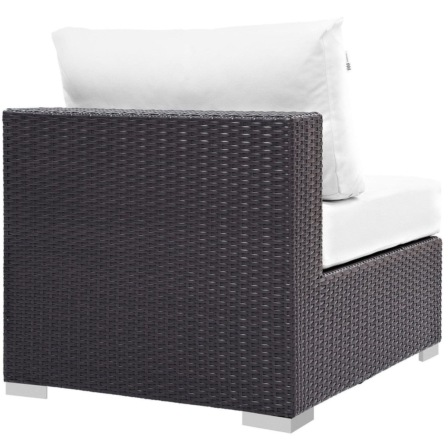 Convene 10 Piece Outdoor Patio Sectional Set in Espresso White by Modway (EEI-2169) Sectional Set Modway 