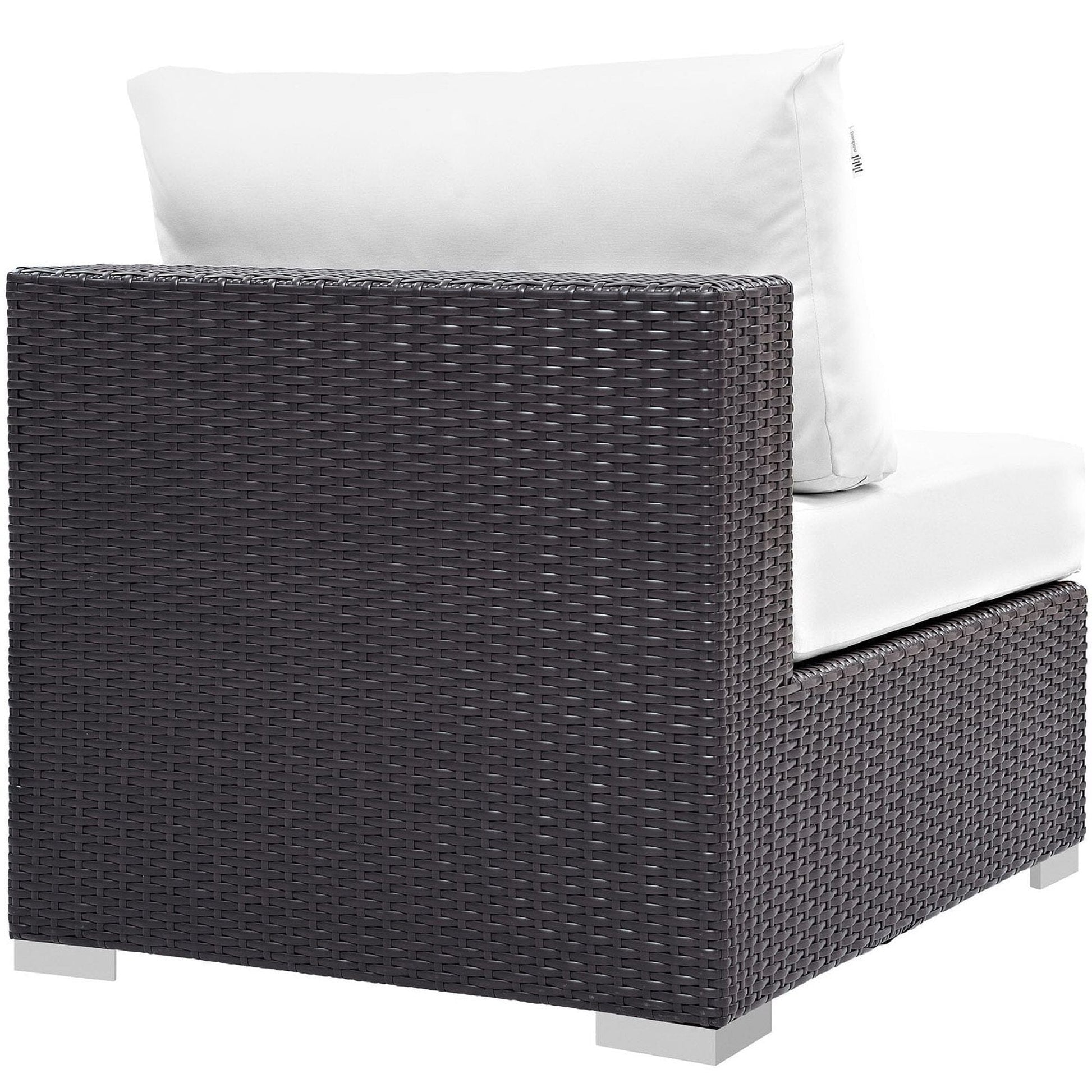 Convene 10 Piece Outdoor Patio Sectional Set in Espresso White by Modway (EEI-2169) Sectional Set Modway 