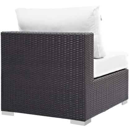Convene 10 Piece Outdoor Patio Sectional Set in Espresso White by Modway (EEI-2169) Sectional Set Modway 