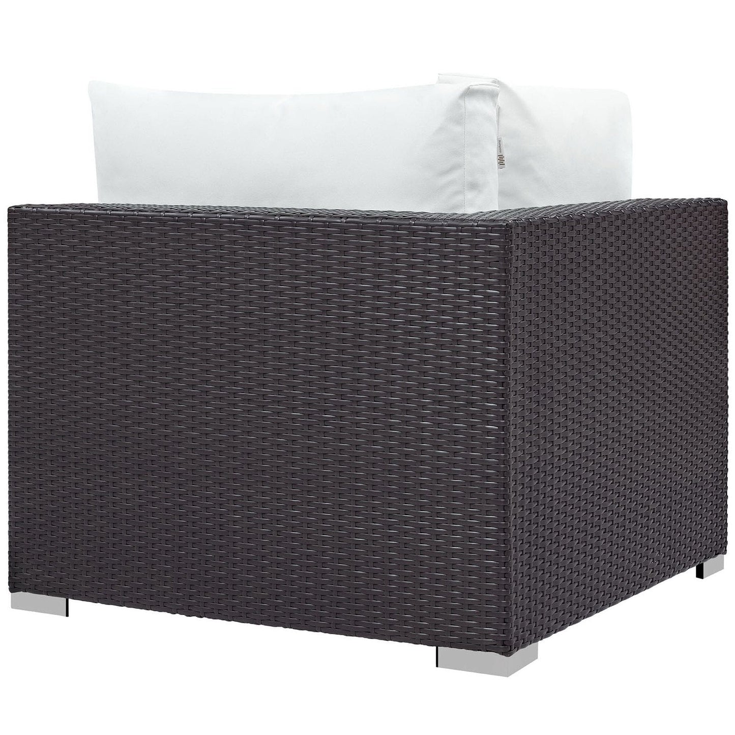 Convene 10 Piece Outdoor Patio Sectional Set in Espresso White by Modway (EEI-2169) Sectional Set Modway 