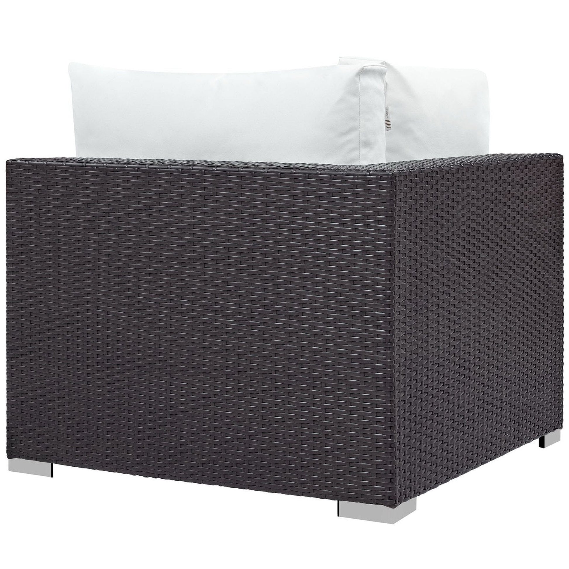 Convene 10 Piece Outdoor Patio Sectional Set in Espresso White by Modway (EEI-2169) Sectional Set Modway 