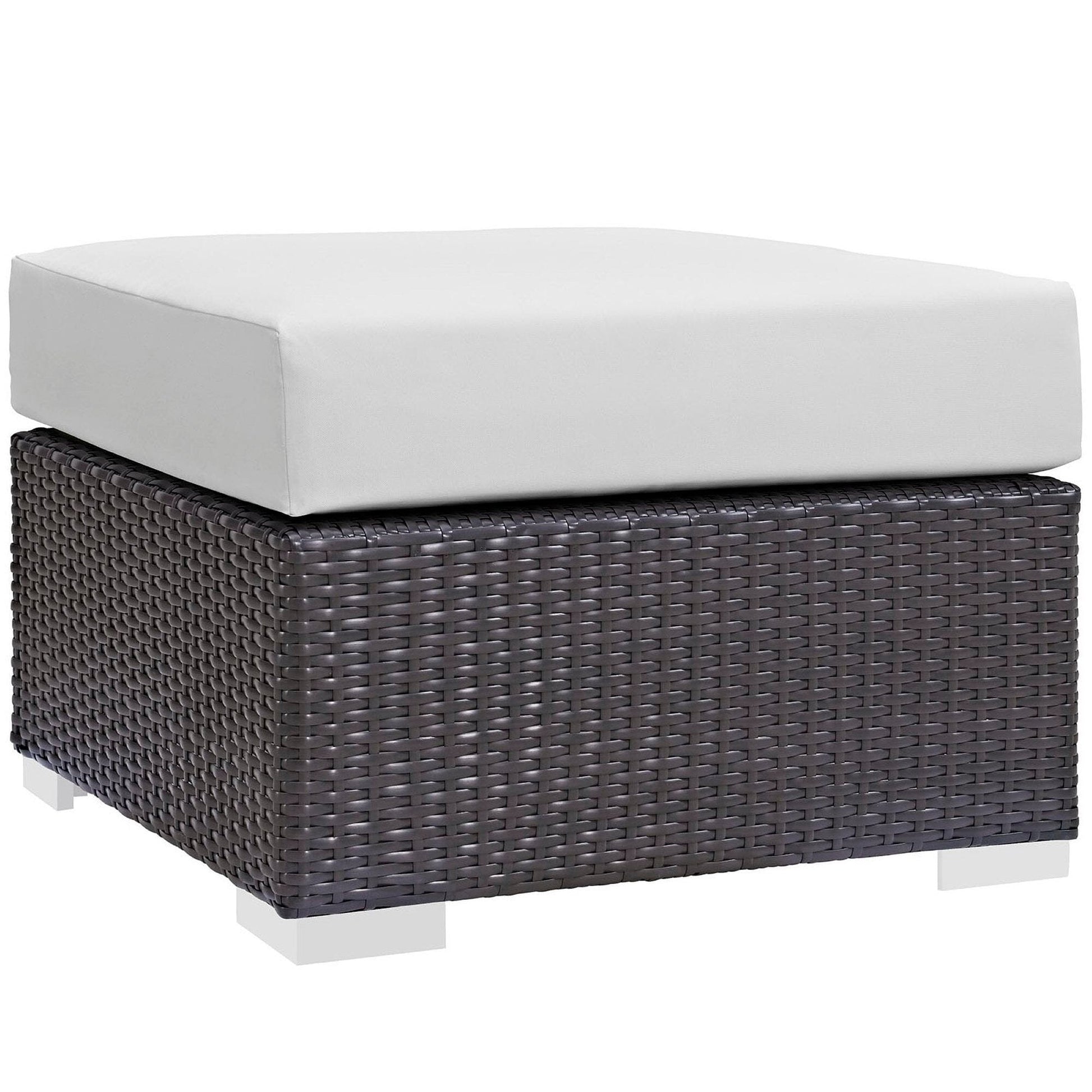 Convene 10 Piece Outdoor Patio Sectional Set in Espresso White by Modway (EEI-2169) Sectional Set Modway 